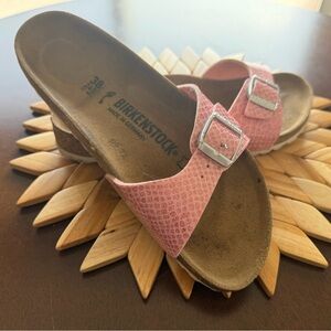 Birkenstock Madrid Birkoflor Magic Snake Rose Sandals Size 38